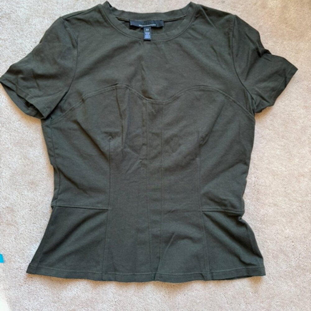White House Black Market Peplum Tee